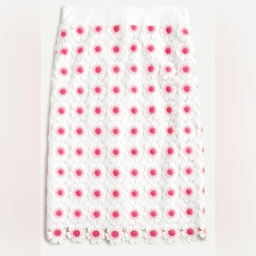 J. Crew skirt in  floral crochet